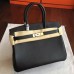 Replica Handbag Store Black Swift Birkin 35cm Handmade Bag