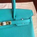 Replica Handbag Store Blue Paon Epsom Birkin 25cm Handmade Bag