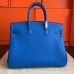 Replica Handbag Store Blue Hydar Clemence Birkin 35cm Handmade Bag