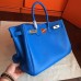Replica Handbag Store Blue Hydar Clemence Birkin 35cm Handmade Bag