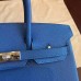 Replica Handbag Store Blue Epsom Birkin 25cm Handmade Bag