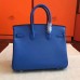 Replica Handbag Store Blue Epsom Birkin 25cm Handmade Bag