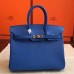 Replica Handbag Store Blue Epsom Birkin 25cm Handmade Bag