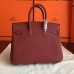 Replica Handbag Store Bordeaux Clemence Birkin 25cm Handmade Bag