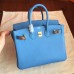 Replica Handbag Store Blue Paradiso Epsom Birkin 25cm Handmade Bag