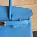 Replica Handbag Store Blue Paradiso Epsom Birkin 25cm Handmade Bag
