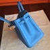 Replica Handbag Store Blue Paradiso Epsom Birkin 25cm Handmade Bag