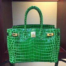 Replica Handbag Store Birkin 30cm 35cm Bag In Bamboo Crocodile Leather