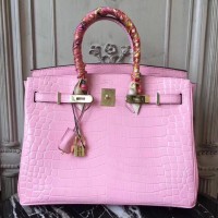 Replica Handbag Store Birkin 30cm 35cm Bag In Pink Crocodile Leather Replica Handbag Store Birkin 30cm 35cm Bag In Pink Crocodile Leather