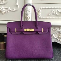 Replica Handbag Store Birkin 30cm 35cm Bag In Purple Clemence Leather Replica Handbag Store Birkin 30cm 35cm Bag In Purple Clemence Leather