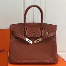 Replica Handbag Store Birkin Ghillies 30cm In Brown Swift Leather Replica Handbag Store Birkin Ghillies 30cm In Brown Swift Leather