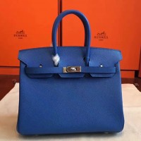 Replica Handbag Store Blue Epsom Birkin 25cm Handmade Bag