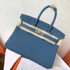 Replica Handbag Store Blue Jean Clemence Birkin 25cm Handmade Bag Replica Handbag Store Blue Jean Clemence Birkin 25cm Handmade Bag