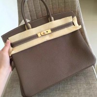 Replica Handbag Store Etoupe Clemence Birkin 35cm Handmade Bag