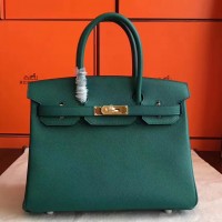 Replica Handbag Store Malachite Epsom Birkin 30cm Handmade Bag