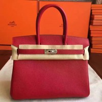Replica Handbag Store Red Epsom Birkin 30cm Handmade Bag Replica Handbag Store Red Epsom Birkin 30cm Handmade Bag