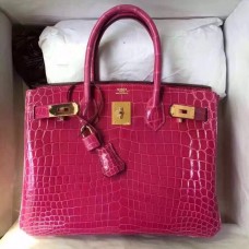 Replica Handbag Store Rose Red Birkin 30cm Crocodile Niloticus Shiny Bag Replica Handbag Store Rose Red Birkin 30cm Crocodile Niloticus Shiny Bag