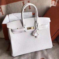 Replica Handbag Store White Clemence Birkin 30cm Handmade Bag