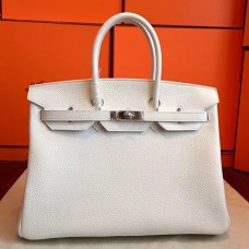 Replica Handbag Store White Clemence Birkin 35cm Handmade Bag Replica Handbag Store White Clemence Birkin 35cm Handmade Bag