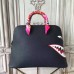 Replica Handbag Store Shark Bolide 45cm Bag In Black Calfskin