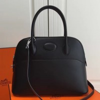 Replica Handbag Store Bolide 31cm Bag In Black Swift Leather