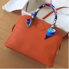 Replica Handbag Store Orange Clemence Bolide 35cm Handmade Bag