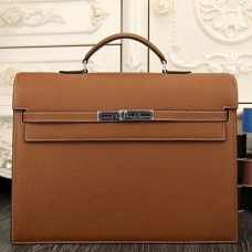 Replica Handbag Store Brown Kelly Depeche 38cm Briefcase Bag