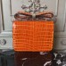 Replica Handbag Store Orange Constance MM 24cm Crocodile Bag