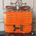 Replica Handbag Store Orange Constance MM 24cm Crocodile Bag