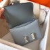 Replica Handbag Store Mini Constance 18cm Epsom Blue Lin Bag