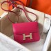 Replica Handbag Store Mini Constance 18cm Rose Red Epsom Bag