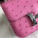 Replica Handbag Store Mini Constance 18cm Pink Ostrich Leather
