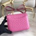 Replica Handbag Store Mini Constance 18cm Pink Ostrich Leather