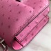 Replica Handbag Store Mini Constance 18cm Pink Ostrich Leather
