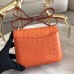 Replica Handbag Store Mini Constance 18cm Orange Ostrich Leather