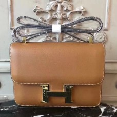 Replica Handbag Store Brown Constance MM 24cm Epsom Leather Bag