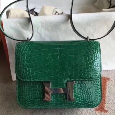 Replica Handbag Store Constance 24cm Green Porosus Crocodile