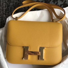 Replica Handbag Store Epsom Constance 24cm Jaune Handmade Bag