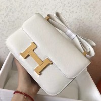Replica Handbag Store Epsom Constance 24cm White Handmade Bag