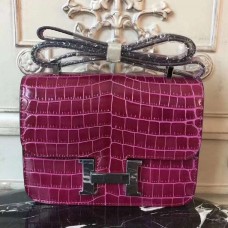 Replica Handbag Store Fuchsia Constance MM 24cm Crocodile Bag