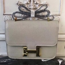 Replica Handbag Store Grey Constance MM 24cm Epsom Leather Bag