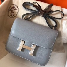 Replica Handbag Store Mini Constance 18cm Epsom Blue Lin Bag