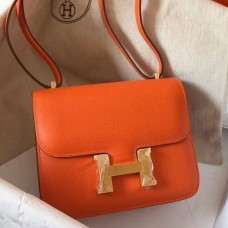 Replica Handbag Store Mini Constance 18cm Orange Epsom Bag