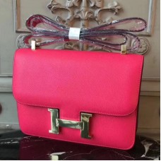 Replica Handbag Store Red Constance MM 24cm Epsom Leather Bag