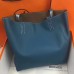 Replica Handbag Store Double Sens 45cm Tote In Blue/Etoupe Leather