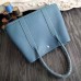 Replica Handbag Store Small Garden Party 30cm Tote In Jean Blue Leather
