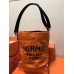 Replica Handbag Store Grooming Bucket Bag In Orange Canvas