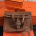 Replica Handbag Store Halzan Bag In Brown Clemence Leather