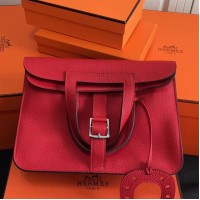 Replica Handbag Store Halzan Bag In Red Clemence Leather Replica Handbag Store Halzan Bag In Red Clemence Leather
