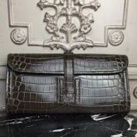 Replica Handbag Store Jige Elan 29 Clutch In Chocolate Crocodile Leather